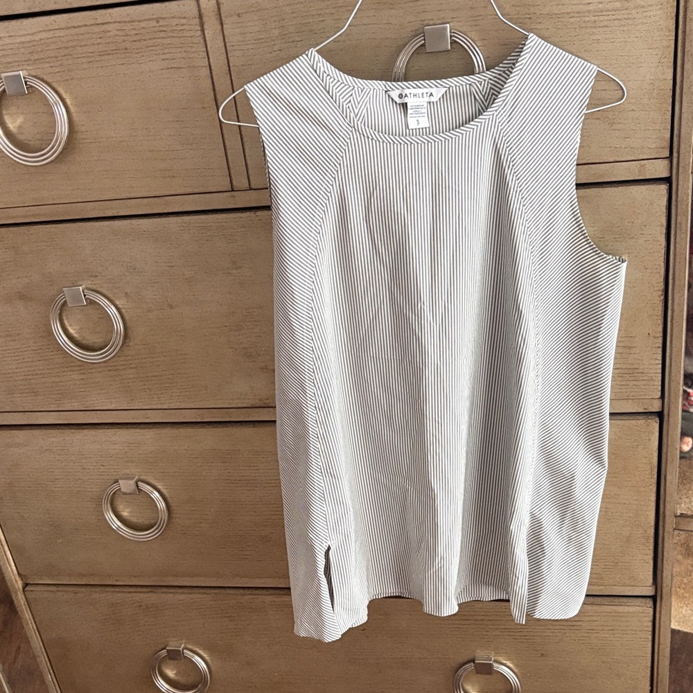 Athleta  Striped Sleeveless Blouse
